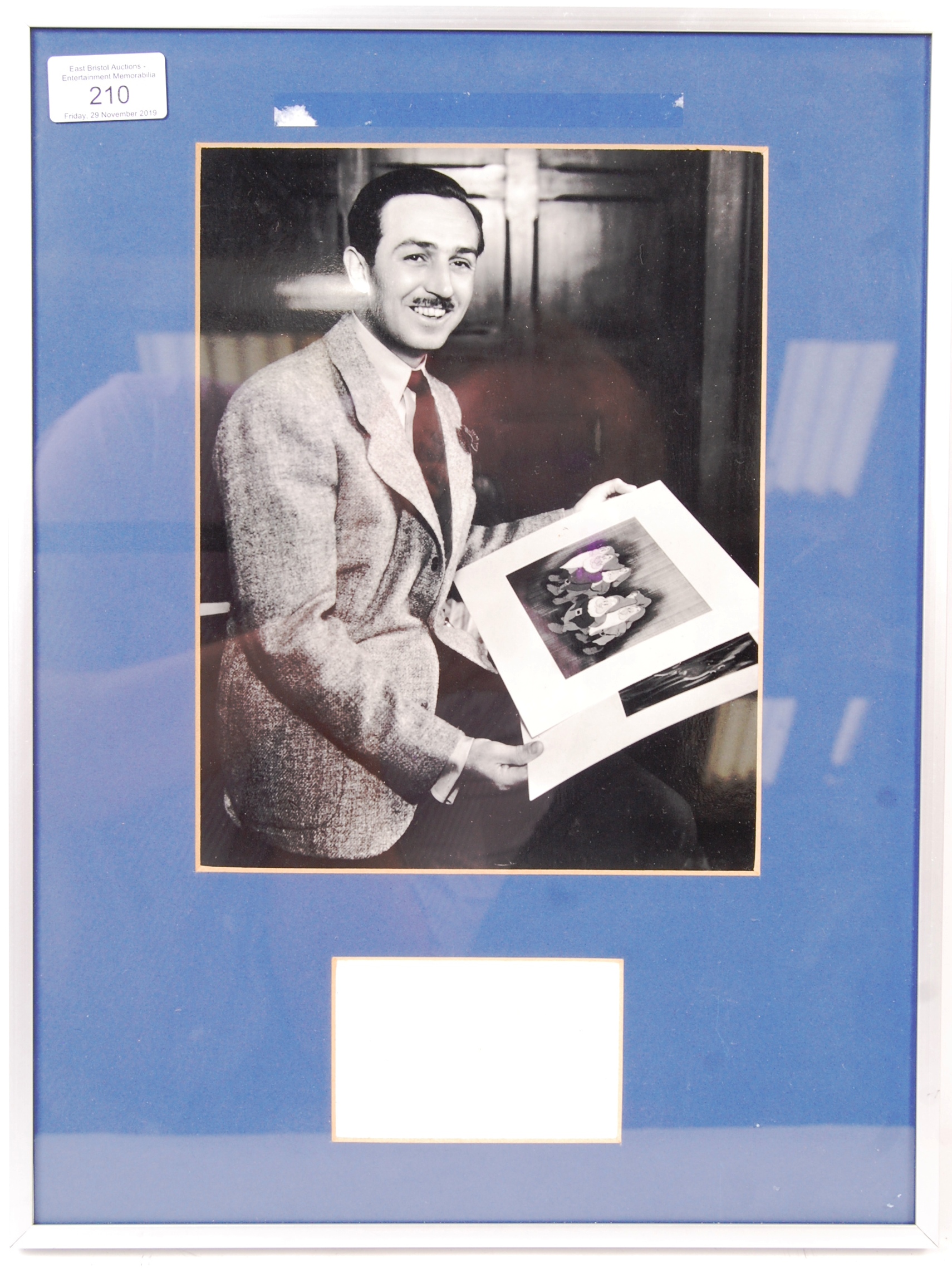 RARE VINTAGE WALT DISNEY AUTOGRAPHED ALBUM PAGE