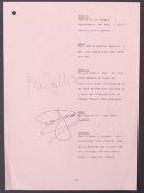 ONLY FOOLS & HORSES - DUAL AUTOGRAPHED SCRIPT PAGE