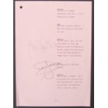 ONLY FOOLS & HORSES - DUAL AUTOGRAPHED SCRIPT PAGE