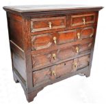 17TH CENTURY JACOBEAN OAK BLOCK FRONT CHEST OF DRA