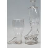 A 19th Century Georgian drink glass in the form of