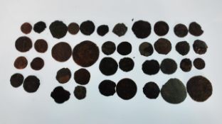 A collection of metal detector Ancient Roman coins