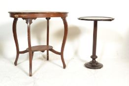 A 19th century Victorian mahogany inlaid occasiona