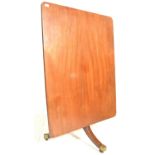 19TH CENTURY REGENCY SOLID MAHOGANY TILT TOP DININ