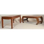 A 20th century Chinese hardwood opium table / rect