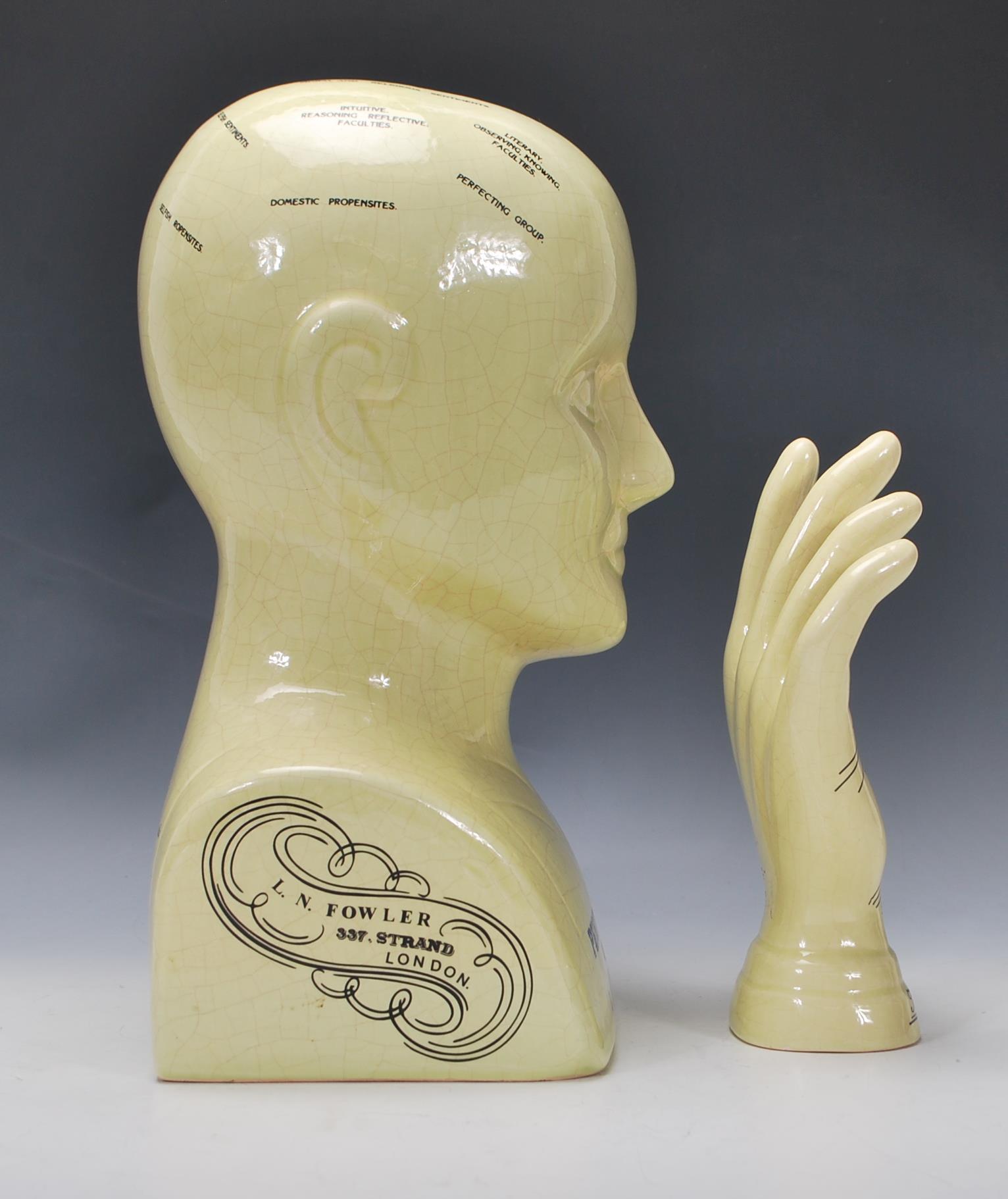 A vintage style 20th Century ceramic Phrenology He - Image 2 of 6