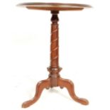 19TH CENTURY DENSE SOLID MAHOGANY TRIPOD WIN TABLE