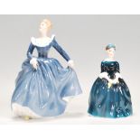 Two Royal Doulton bone china ceramic figurines, th