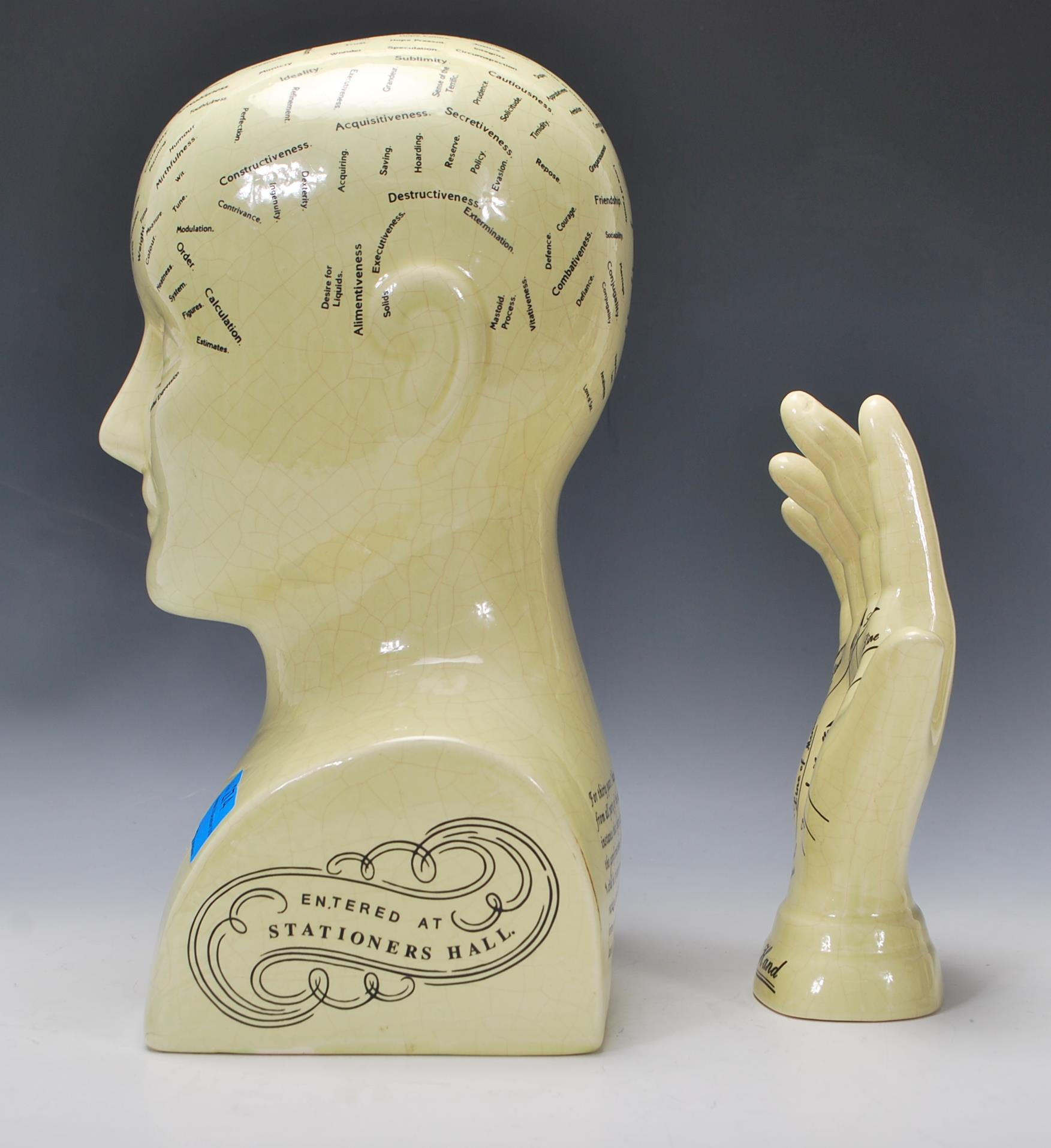 A vintage style 20th Century ceramic Phrenology He - Image 4 of 6