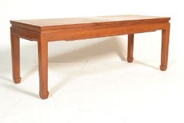 A 20th century Chinese hardwood rectangular coffee