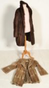 A vintage 20th Century Musquash fur ladies 3/4 len