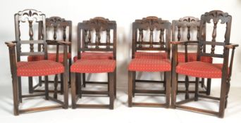 A set of 8 Ercol gothic revival early 20th century