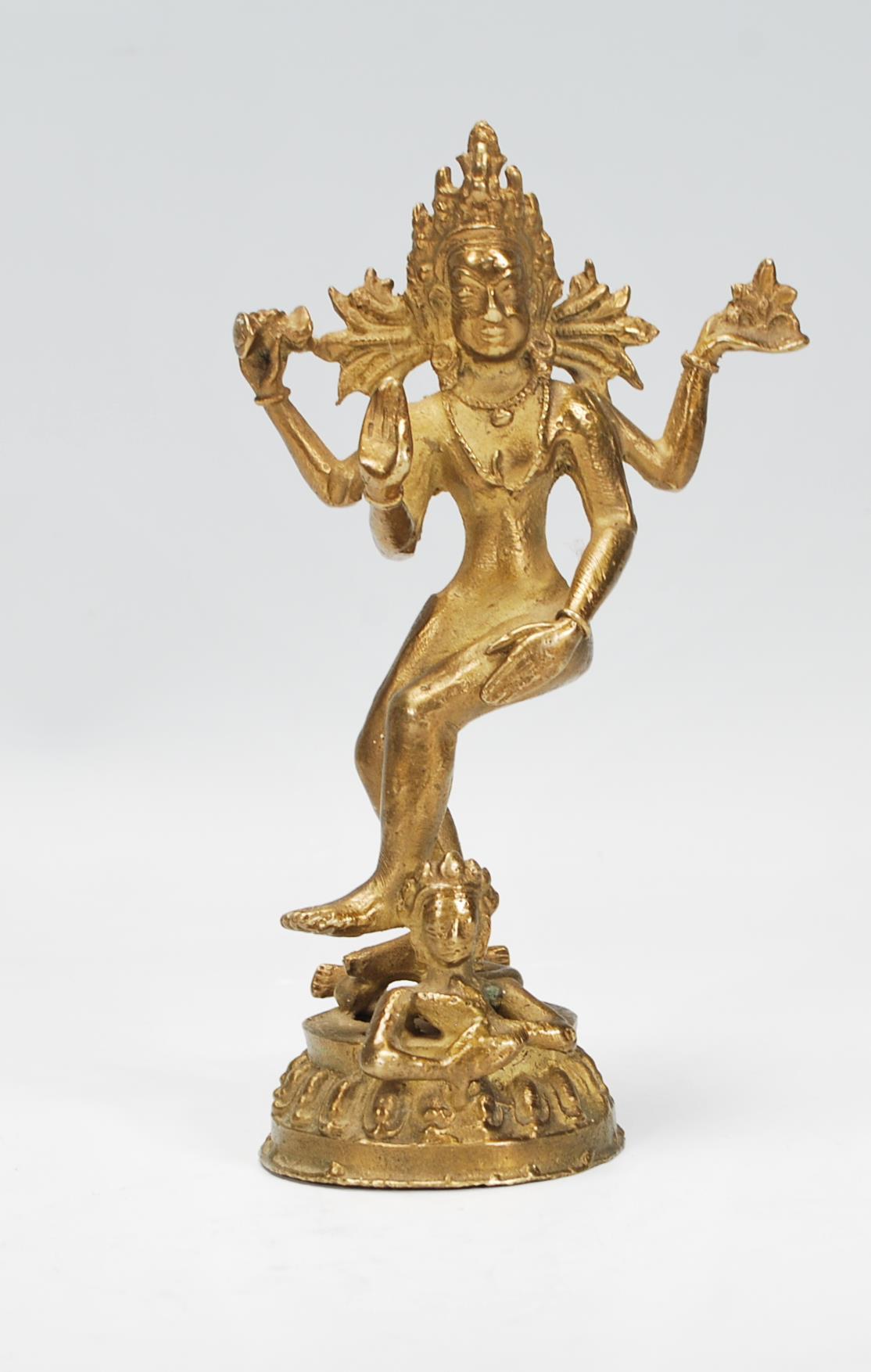 A 20th Century brass figure of Indian Hindu Lord S