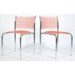 PAIR OF DAVID ROWLAND THONSET SOFTEC STACKING CHAIRS