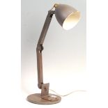 ORIGINAL FACTORY DESK LAMP ON CIRCULAR METAL BASE