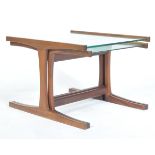 STUNNING 1960'S TEAK WOOD AND GLASS NESTING TABLES