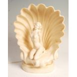 VINTAGE ART DECO STYLE NUDE LADY IN SHELL LAMP