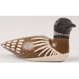 STRAWBERRY HILL CANADIAN 20TH CENTURY POTTERY SWIMMING LOON