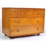 LUCIAN ERCOLANI - ERCOL WINDSOR PATTERN ELM CHEST OF DRAWERS