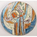 POOLE STUDIO 1960'S STUDIO ART POTTERY PLATE BY TO