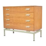 GPLAN LIMBA RANGE 1960'S LIMBA WOOD CHEST BY LESLIE G. DANDY