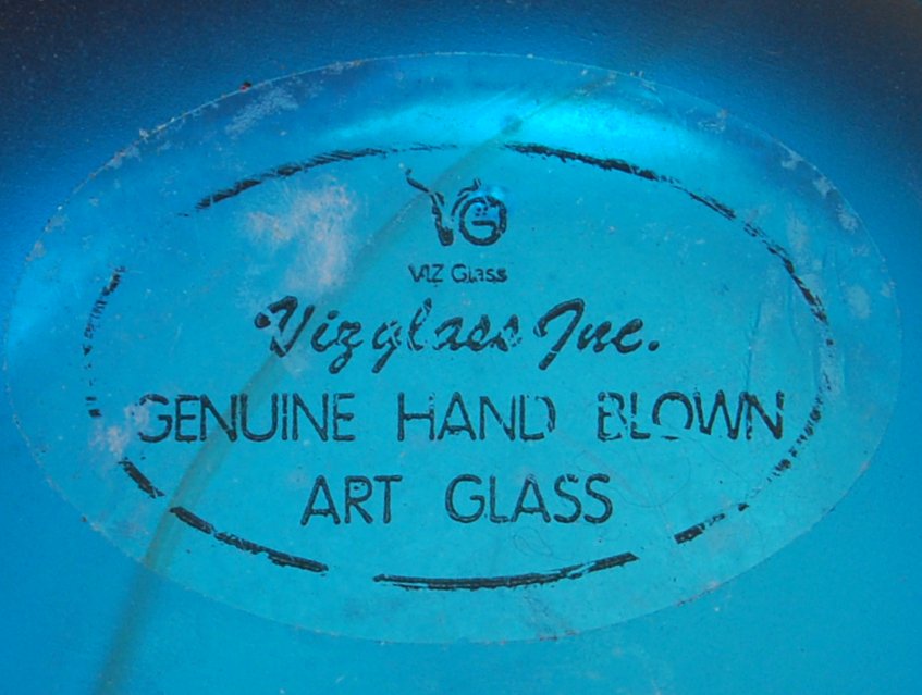 VIZ GLASS STUNNING CONTEMPORARY STUDIO ART GLASS VASE - Image 4 of 5