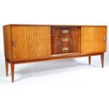 MID CENTURY HERBERT GIBBS TWO TONE WALNUT WOOD SIDEBOARD