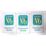 SET OF THREE JOHN PLAYERS NO 6 CIGARETTE TIN SIGNS