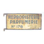 ART DECO FRENCH HERBAL PERFUME APOTHECARY DOUBLE SIDED SIGN