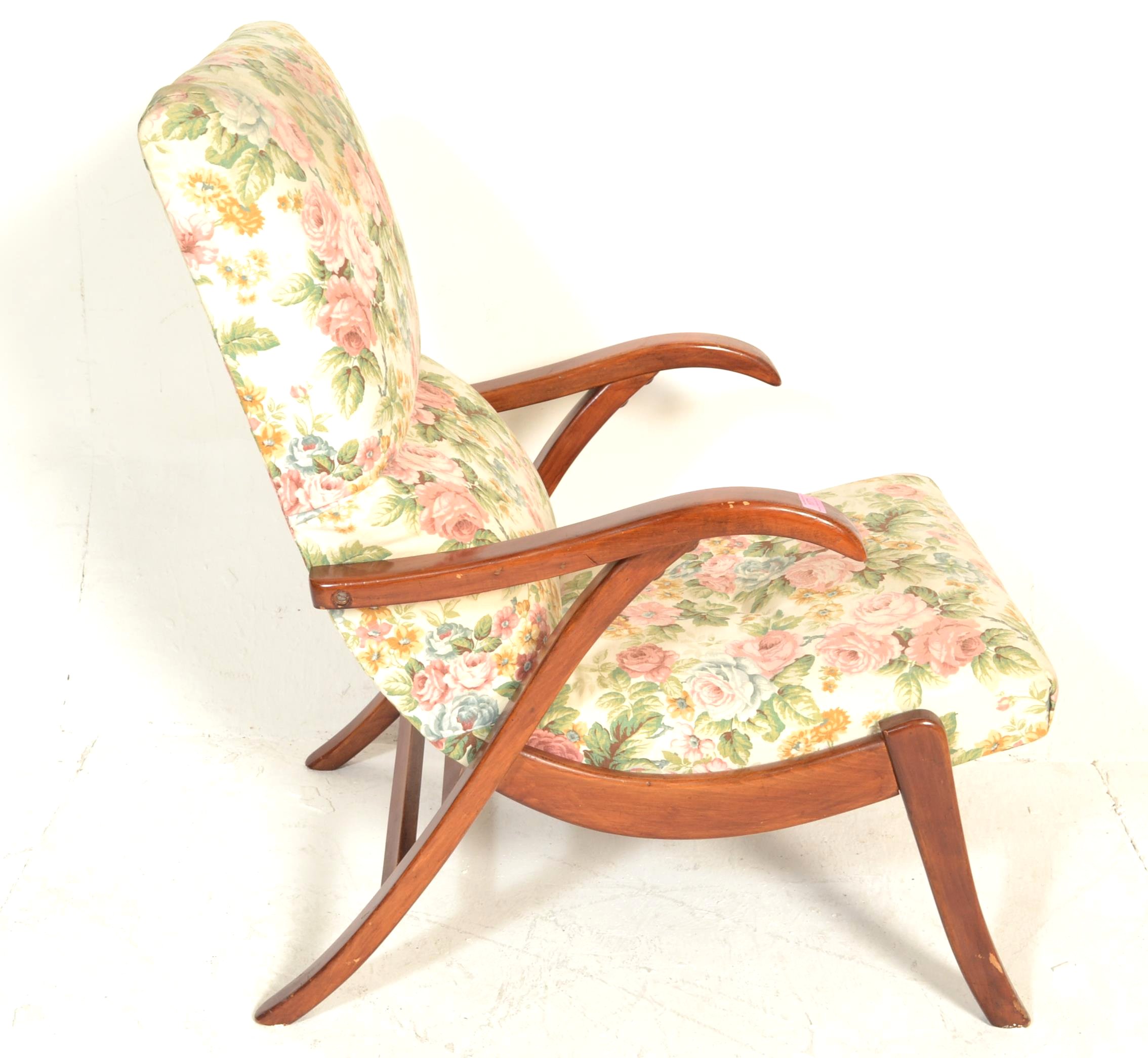 UNUSUAL MID 20TH CENTURY RETRO EASY / LOUNGE CHAIR / ARMCHAIR - Image 4 of 5