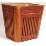 1950'S RETRO VINTAGE TEAK WOOD WASTE PAPER BIN