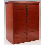 20TH CENTURY RETRO VINTAGE MAHOGANY CASED ENGINEERS CHEST