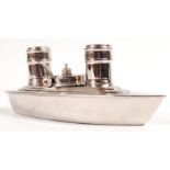 ART DECO CHROMED VINTAGE CRUET / CONDIMENT SET CRUISE LINER