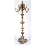 IMPRESSIVE 19TH CENTURY ANTIQUE FLOOR STANDING CANDELABRA