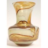 20TH CENTURY MDINA EARTH TONE STUDIO ART GLASS VASE