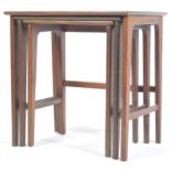 20TH CENTURY DANISH INSPIRED RETRO TEAK WOOD NEST OF TABLES