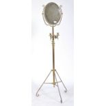 STUNNING 19TH CENTURY BRASS TELESCOPIC SHAVING MIRROR