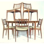 20TH CENTURY RETRO VINTAGE TEAK WOOD DINING SUITE TABLE & CHAIRS