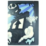 CHEO SUPERB LARGE SCALE STENCILLED GRAFFITI ART PAINTING