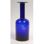 HOLMEGAARD 1960'S BOTTLE GREEN GUL VASE BY OTTO BRAUER