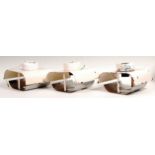 SET OF THREE ITALIAN CURVED CHROME WALL LIGHTS BY PROVA