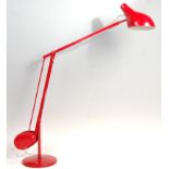 LATE 20TH CENTURY RED COUNTERBALANCE DESK LAMP