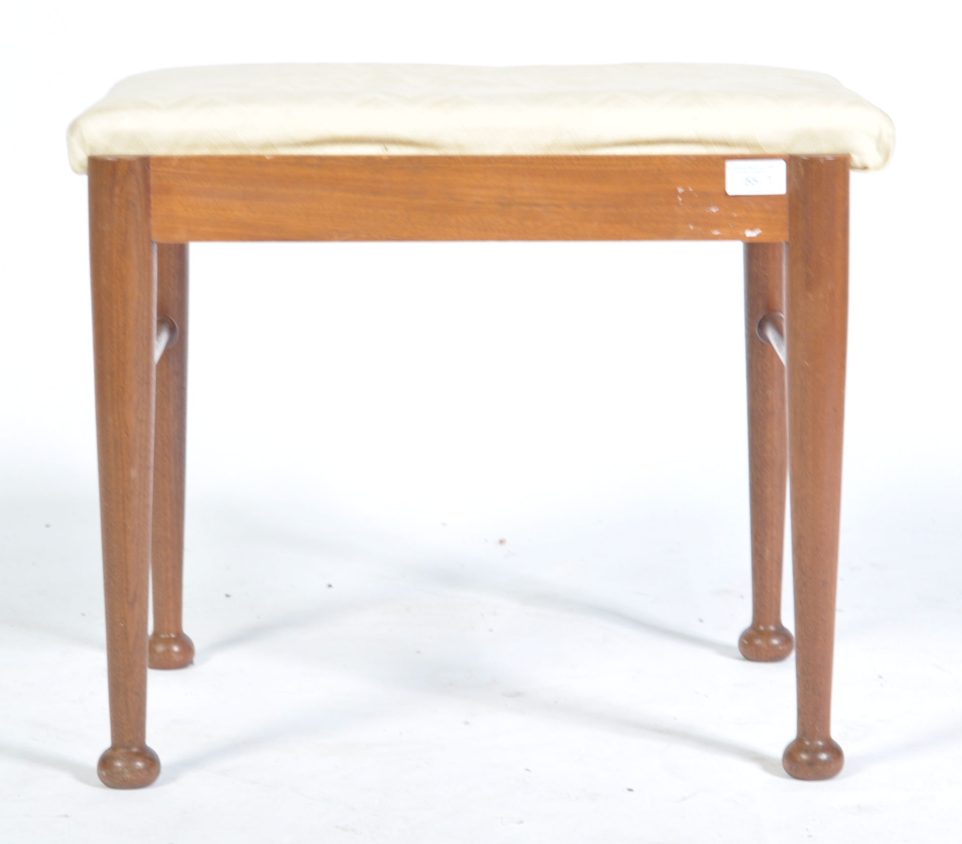 20TH CENTURY DANISH TEAK WOOD OTTOMAN FOOTSTOOL - Image 4 of 4