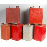 COLLECTION OF VINTAGE SHELL PETROL ADVERTISING CANS