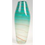 20TH CENTURY SCANDINAVIAN STUDIO ART GLASS TORPEDO VASE