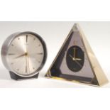 TWO VINTAGE DESK CLOCKS BY SEIKO AND METAMEC.