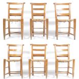 19TH CENTURY VICTORIAN ANTIQUE BEECH WOOD CHAPEL CHAIRS