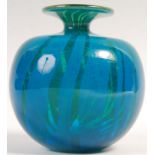 MDINA MING PATTERN 1970'S VINTAGE STUDIO ART GLASS BUD VASE