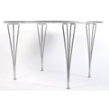 FRITZ HANSEN SUPER CIRCULAR DINING TABLE BY P. HEIN & B. MATHSSON