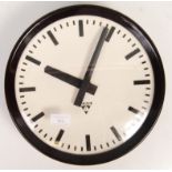 ORIGINAL PRAGOTRON 1950'S CZECH BAKELITE WALL CLOCK